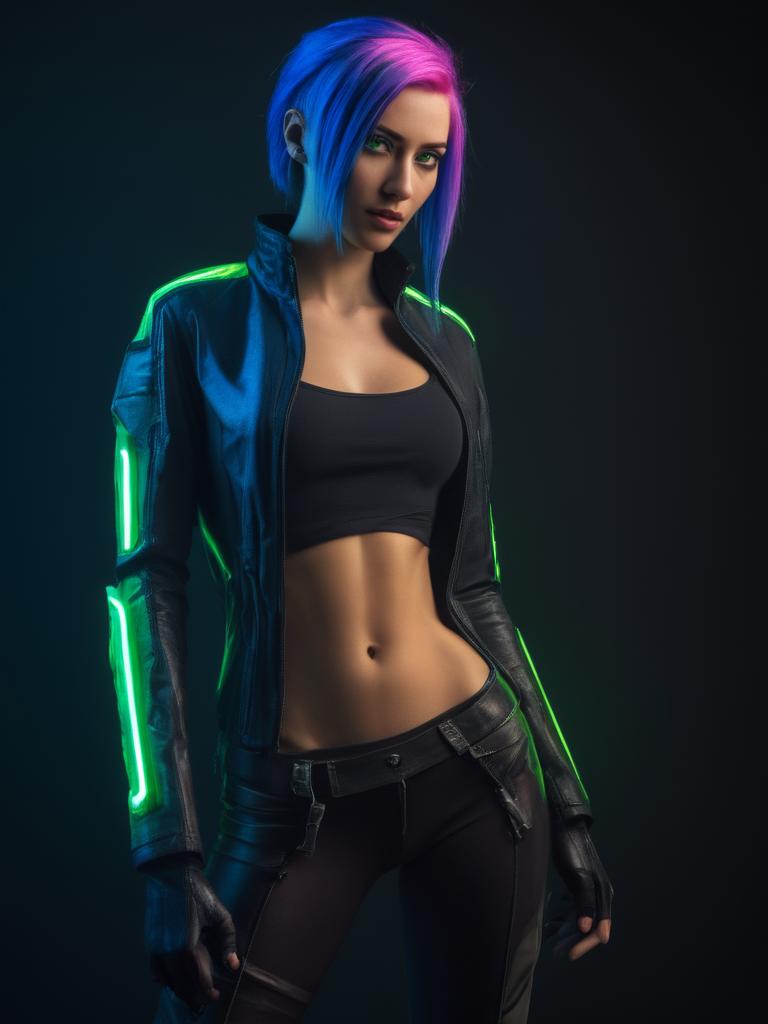 Nyx: The Neon Cyberpunk Courier Avatar